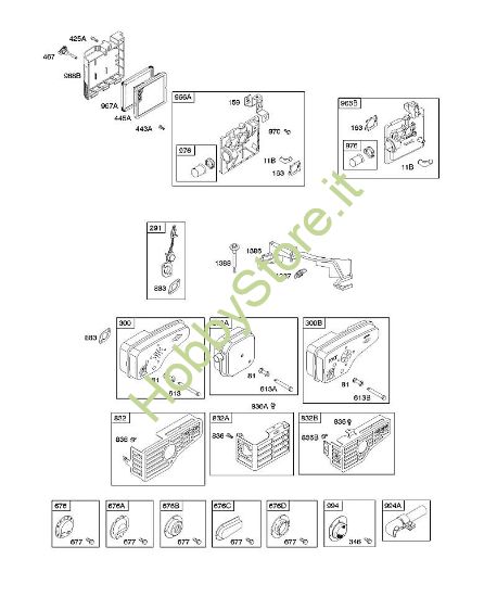 A - Depuratore aria, sistema di scarico B&S - 12 €¦ 12F802-1360-01 brand Stihl